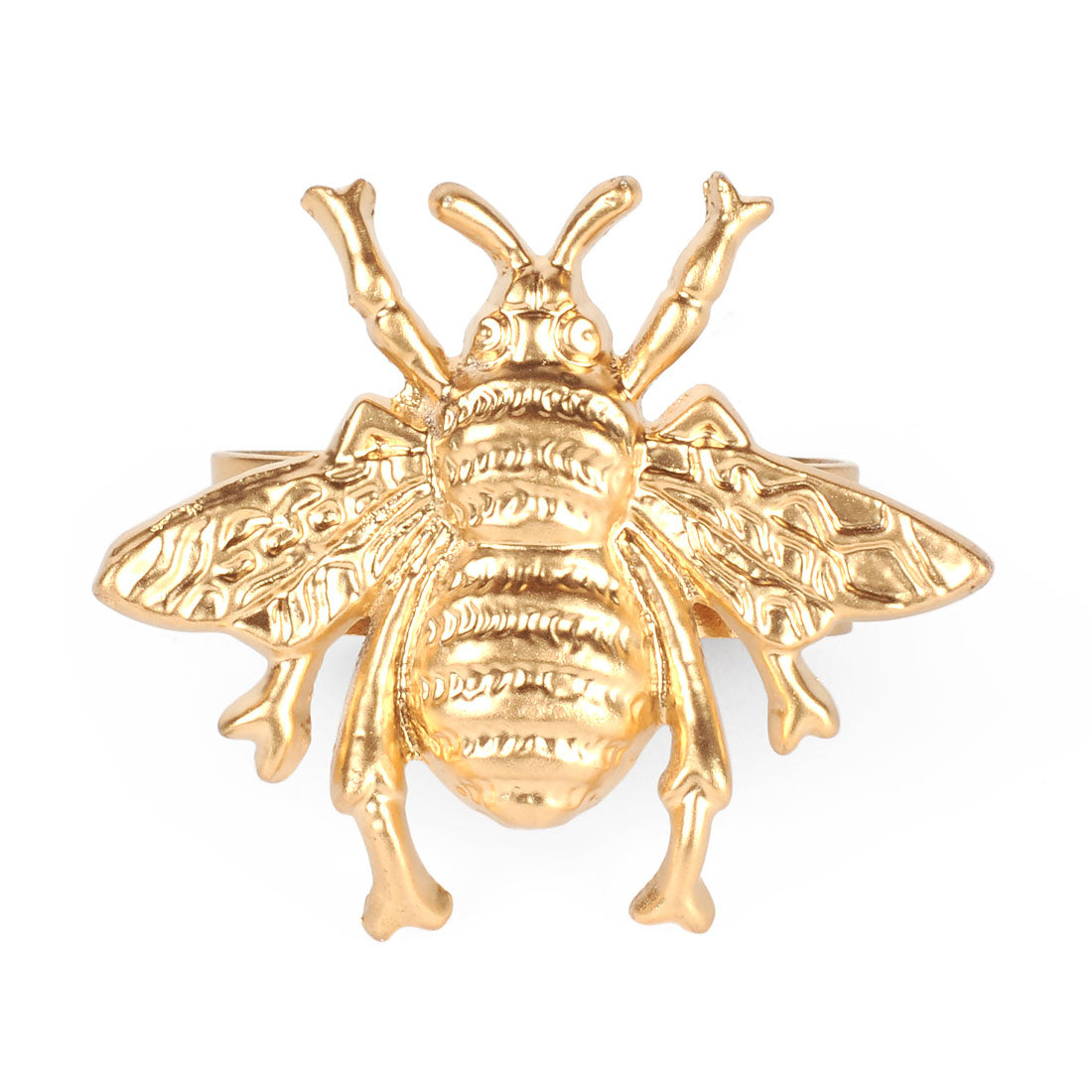 Gold Block Bee Napkin Ring