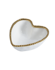White and Gold Heart Bowl