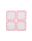 Pink Scalloped Cocktail Napkin