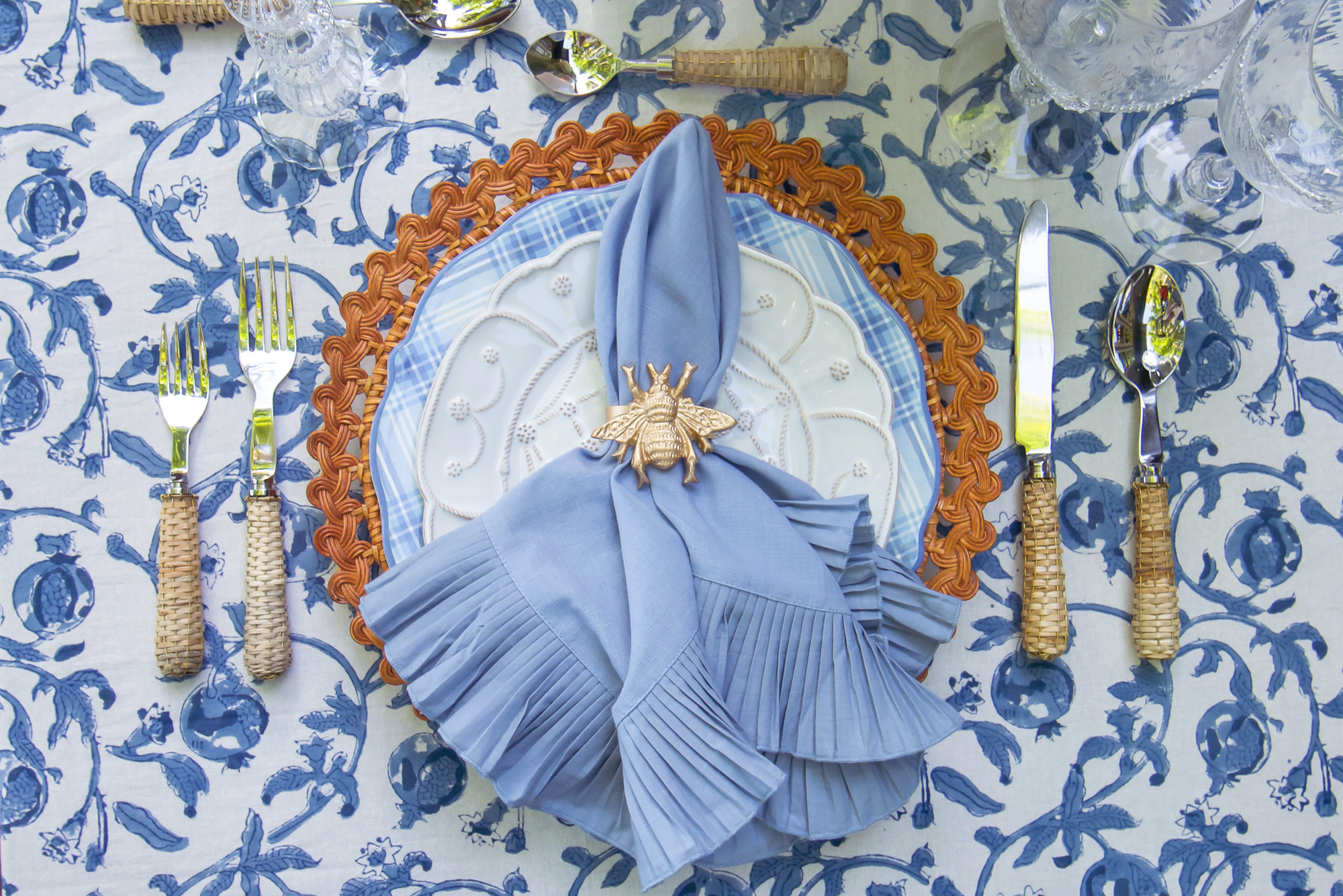 Jardins du Monde Whitewash Villandry Dessert/Salad Plate