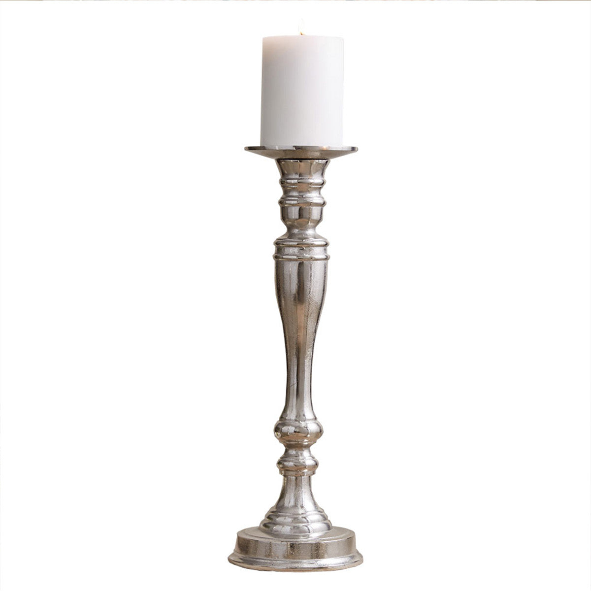 Silver Gena Pillar Holder