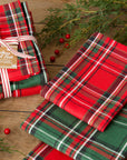 Boughs of Holly Plaid Heavyweight Kitchen Set of 3