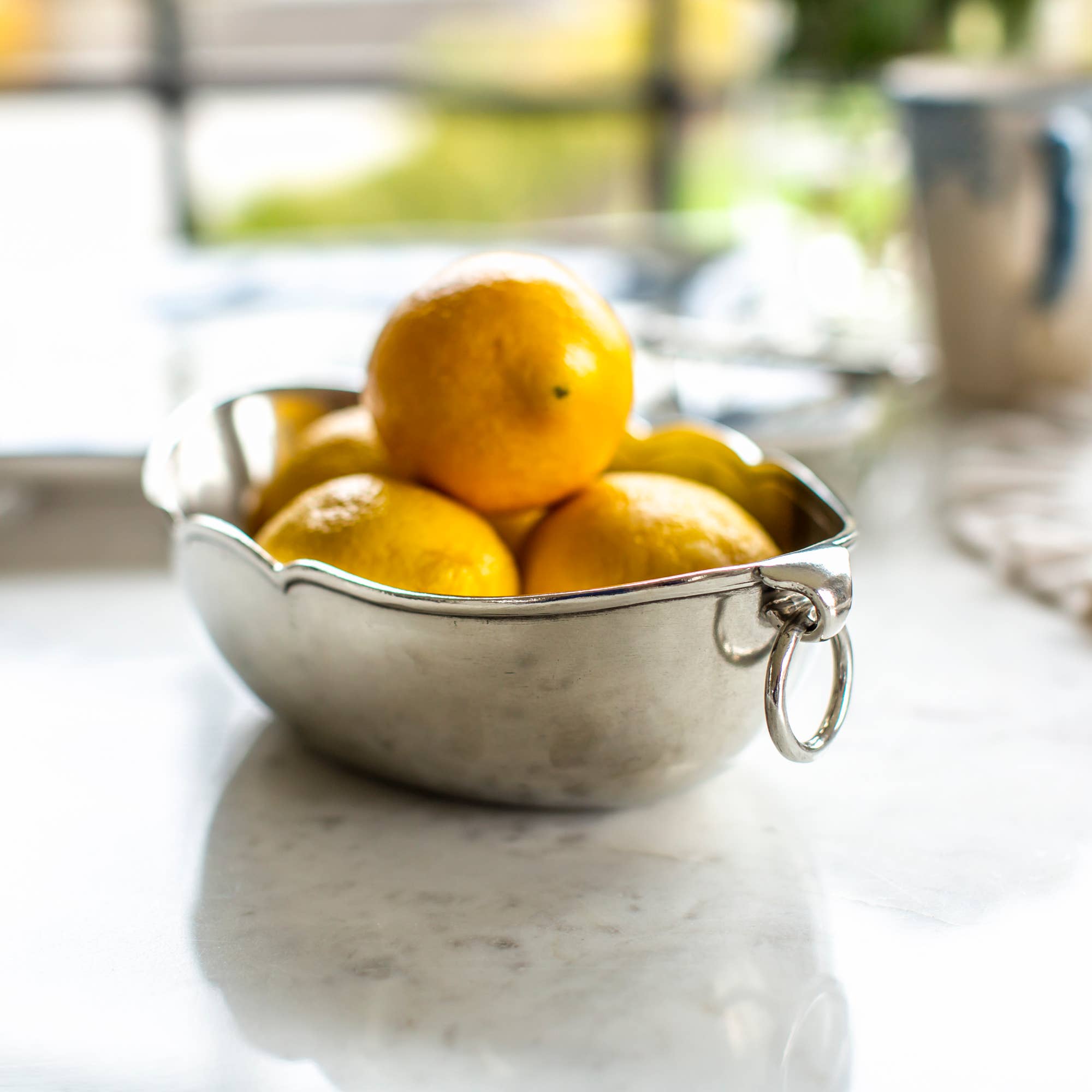 Peltro Oval Bowl with Rings