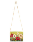 Day In The Park Floral Beaded Crossbody Handbag