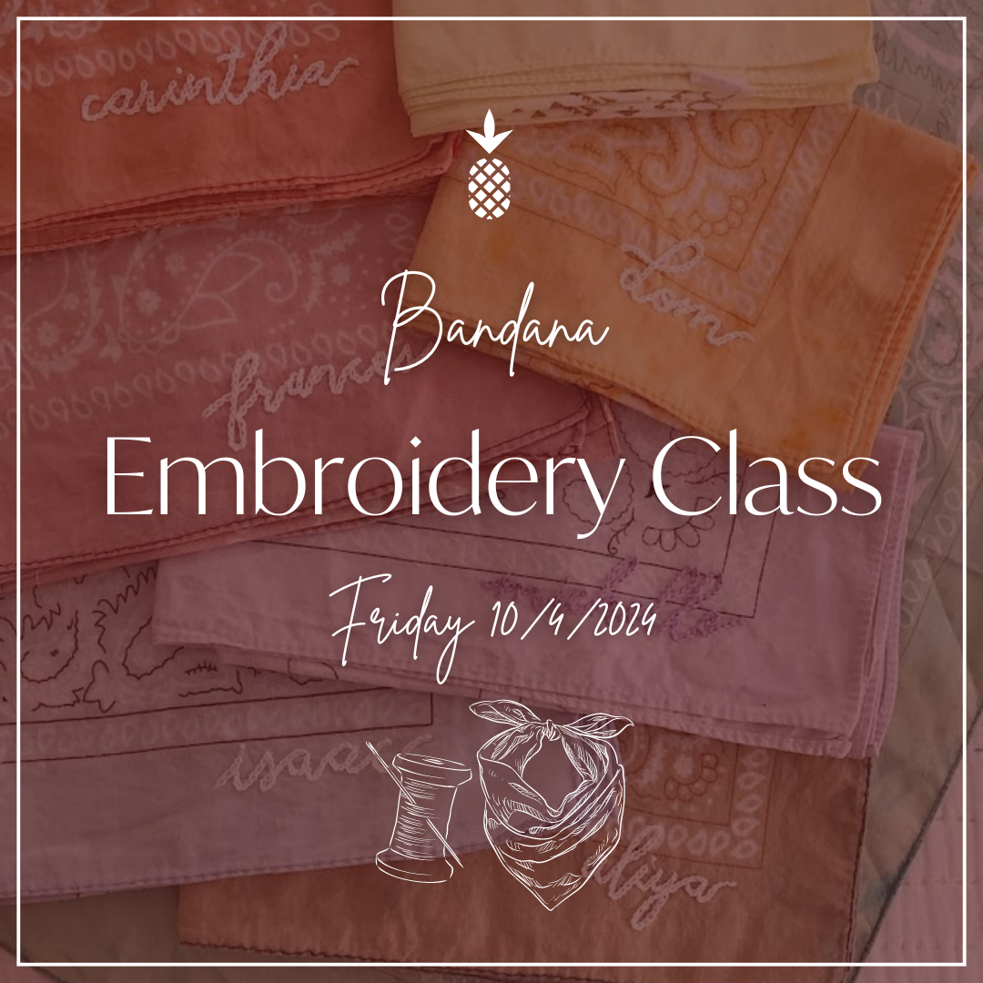 Bandana Embroidery Class | October 4th