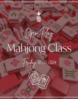 Open Play Mahjong Class | October 25th