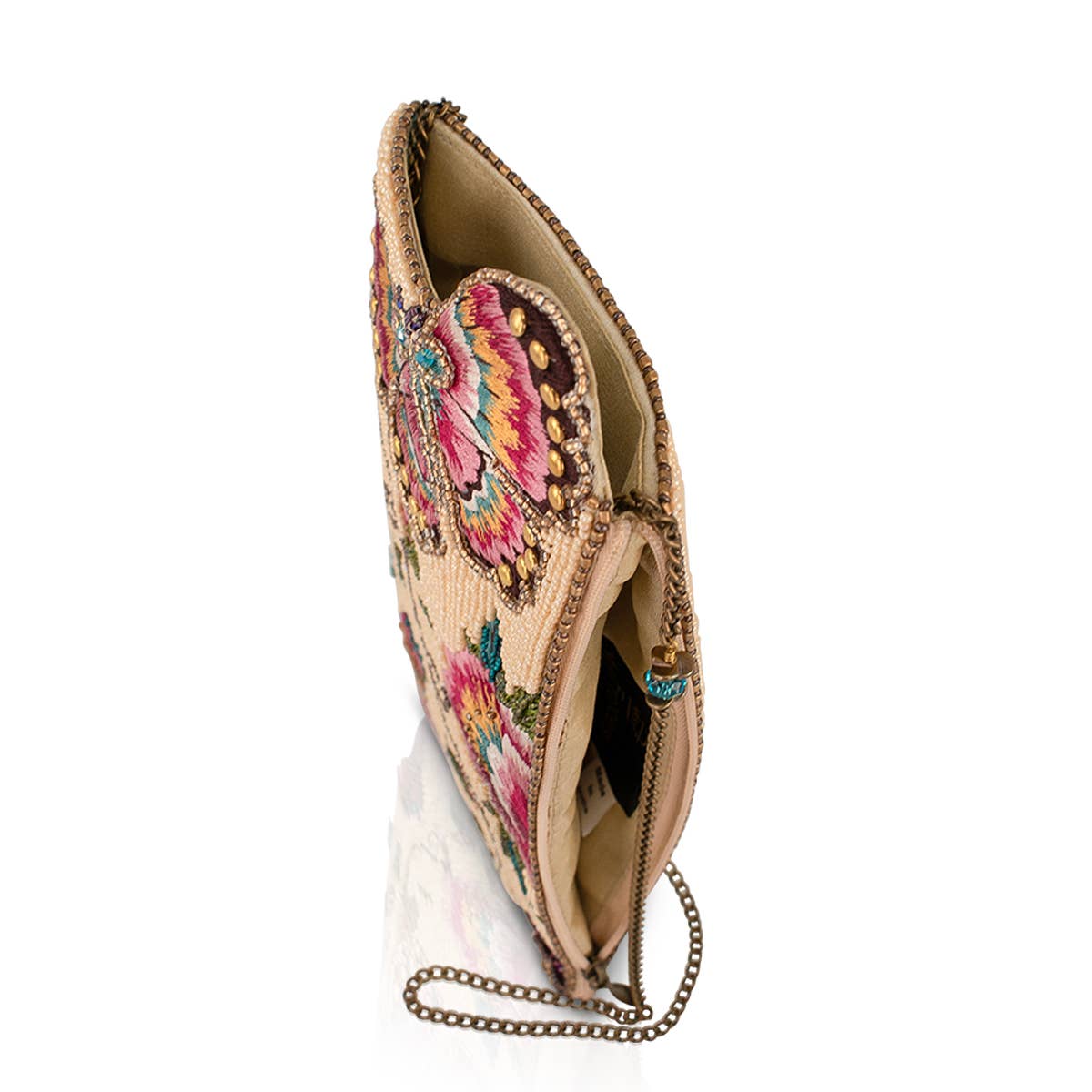 Butterfly Garden beaded floral crossbody
