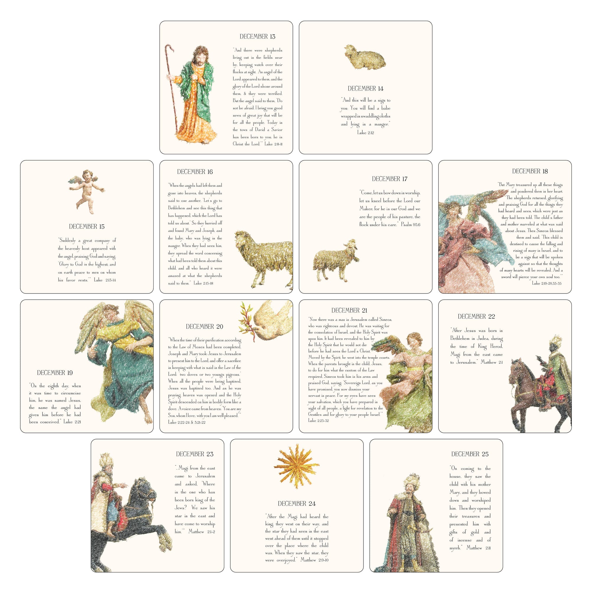 Classical Advent Calendar &amp; Easel