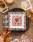 Black Fall Plaid Dinner Napkin