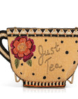 Tea Party beaded and embroidered crossbody bag