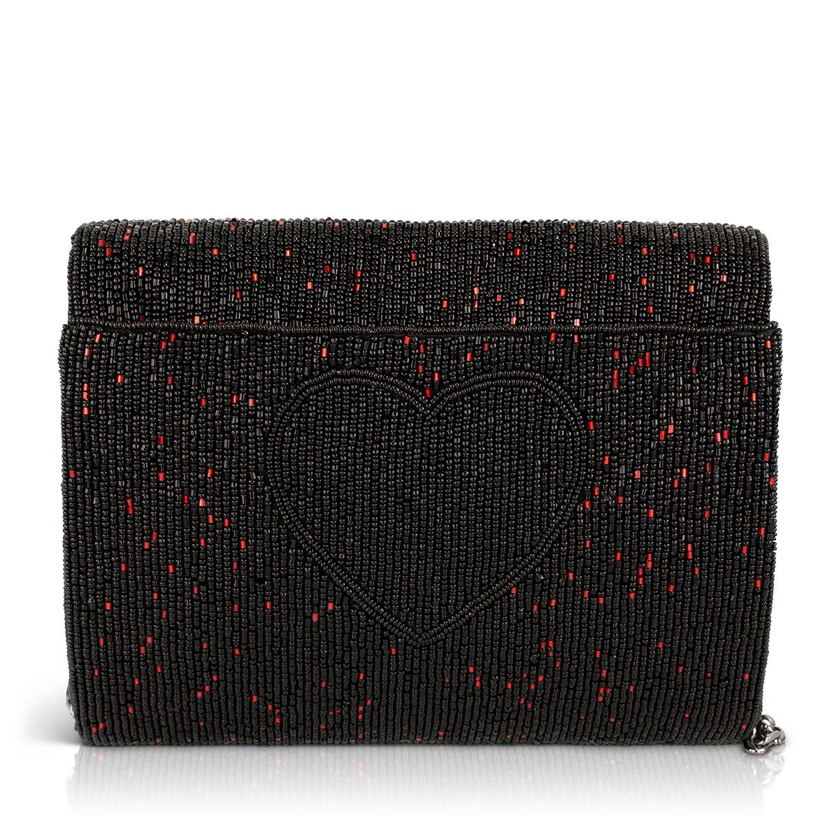 True Love Red Heart Black crossbody bag
