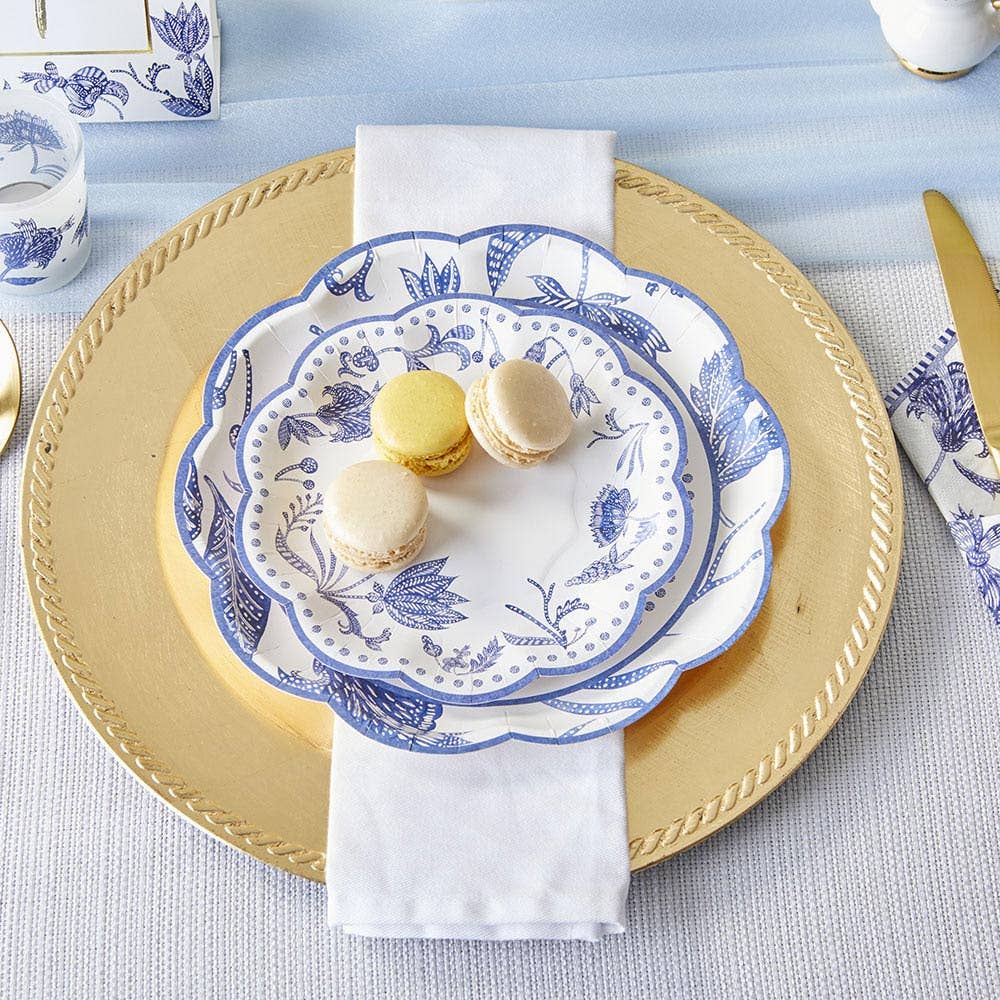 Blue Willow 9 in. Premium Paper Plates, S/16
