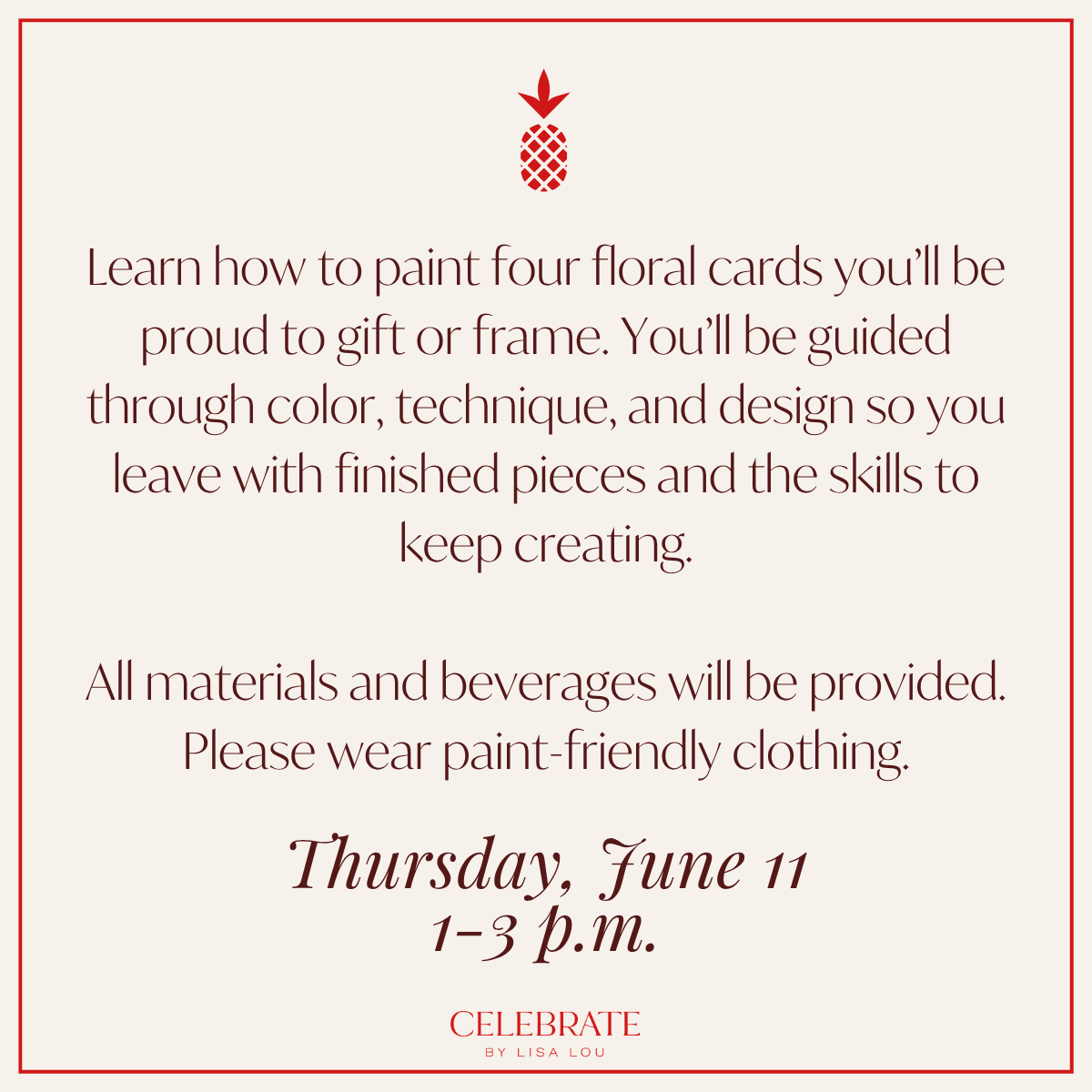 Watercolor Class  | June 11