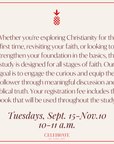 Bible Study | Sept. 15 - Nov. 10