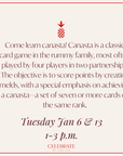 Canasta Class | January 6 and 13