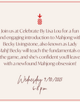 Evening Beginner Mahjong | September 10