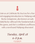 Evening Beginner Mahjong | April 28