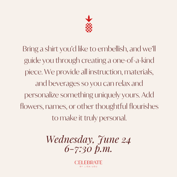 Stitch &amp; Wear: Embroidered Shirts | June 24