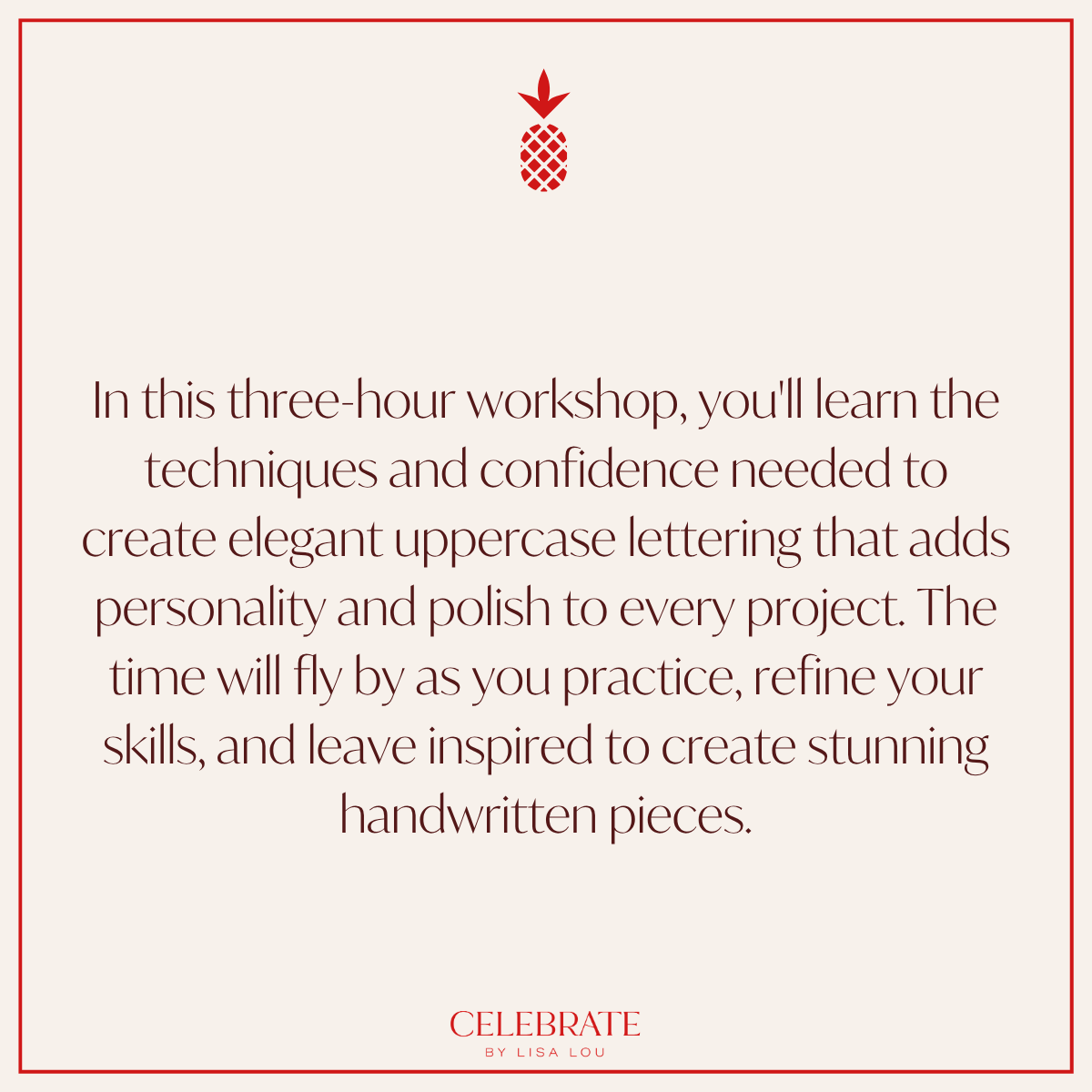 Calligraphy Capitals Class | September 10
