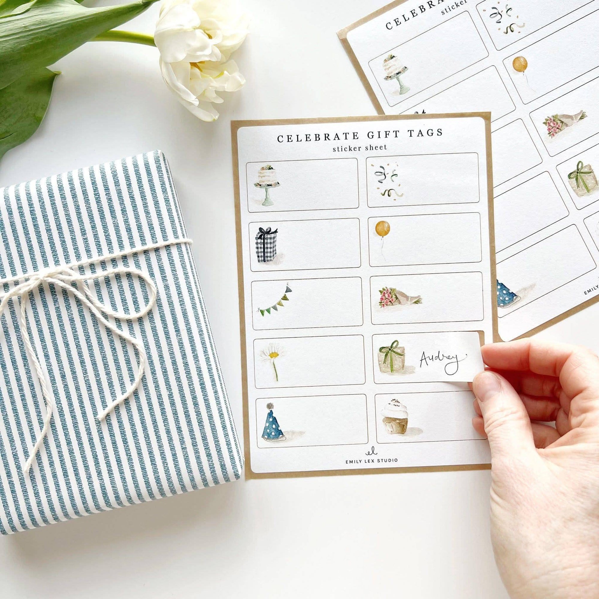 Celebrate Gift Label Sticker Sheets