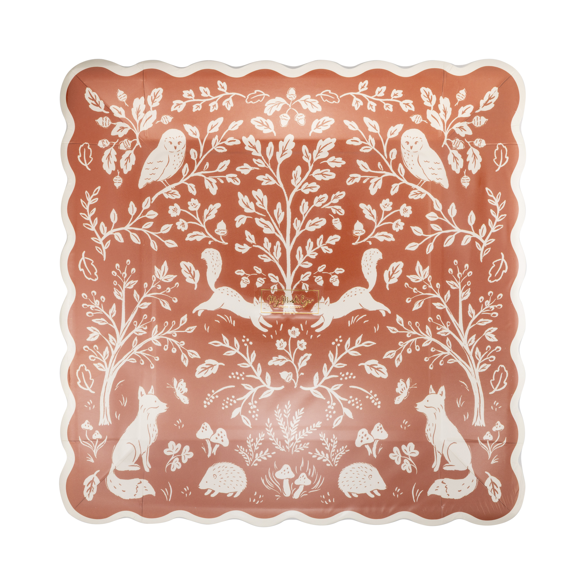 Acorn Grove Square Paper Plates