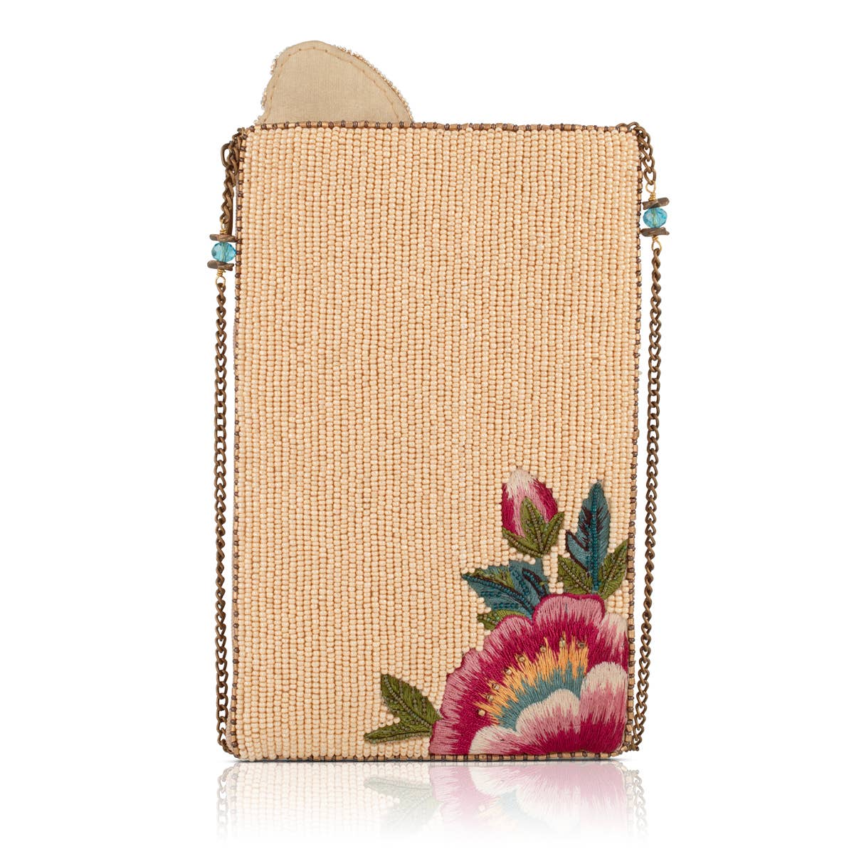 Butterfly Garden beaded floral crossbody