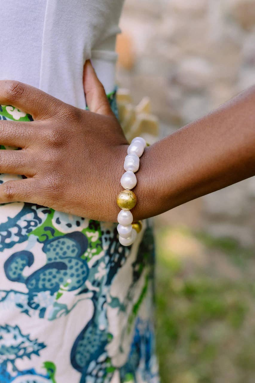 Georgia Beaded Freshwater Pearl Bracelet