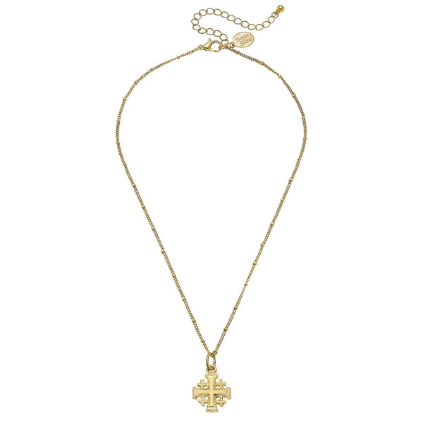 Dainty Jerusalem Cross Necklace