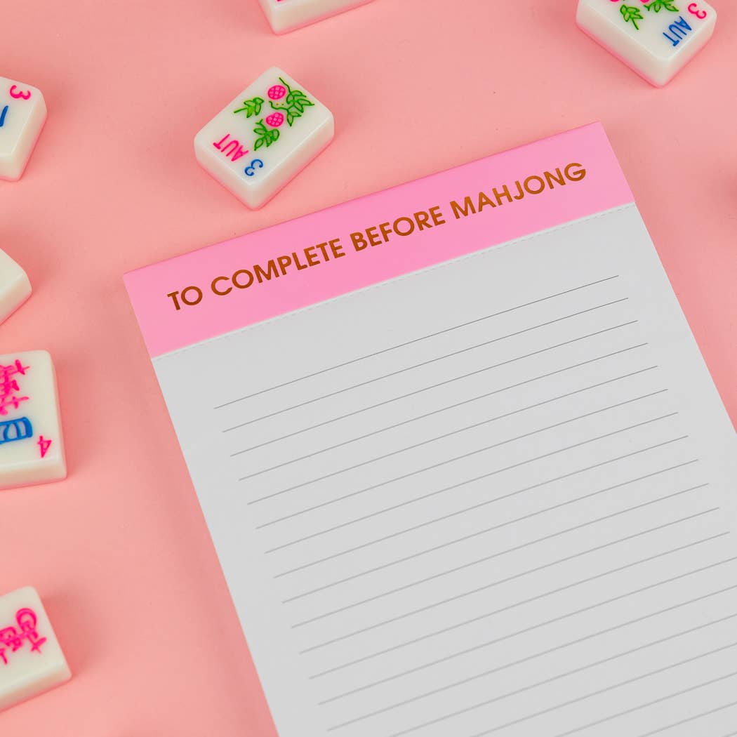 To Complete Before Mahjong Notepad