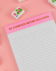 To Complete Before Mahjong Notepad