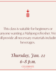 Evening Beginner Mahjong | January 22