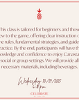 Canasta Class | October 29