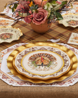 Turkey & Gourds Dinner Plates/8pk