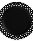 Black Basketweave Dinner Paper Plates