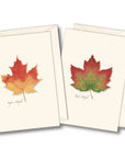 Maple Leaf Assortment Notecards with Matching Envelopes - Set of 8