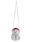 Ice Breaker Beaded Snowman Crossbody Handbag