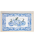 Chelsea Enameled Oliver Tray 8x12: White & Blue / 8x12