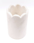 White Marble Scalloped Wine & Champagne Chiller