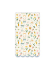 Rectangular mat with a colorful spring-themed pattern on a white background