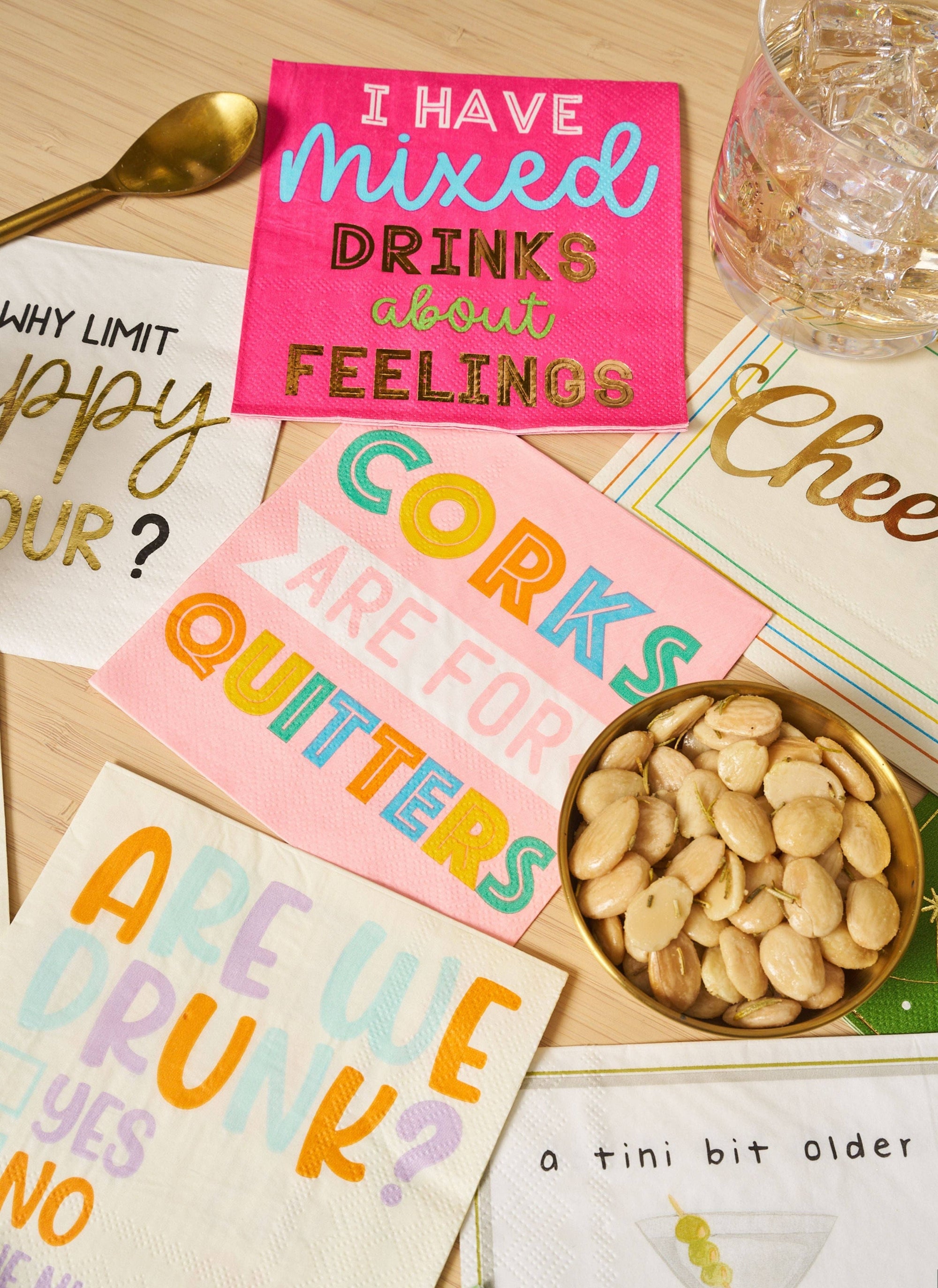 &#39;Corks are for Quitters&#39; Cocktail Napkins, 26pk