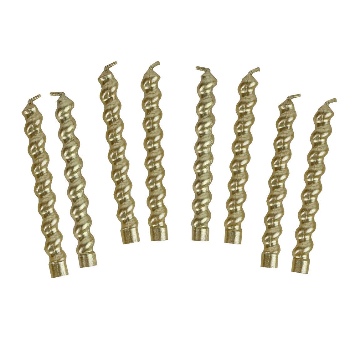 Gold Twirl Birthday Candles