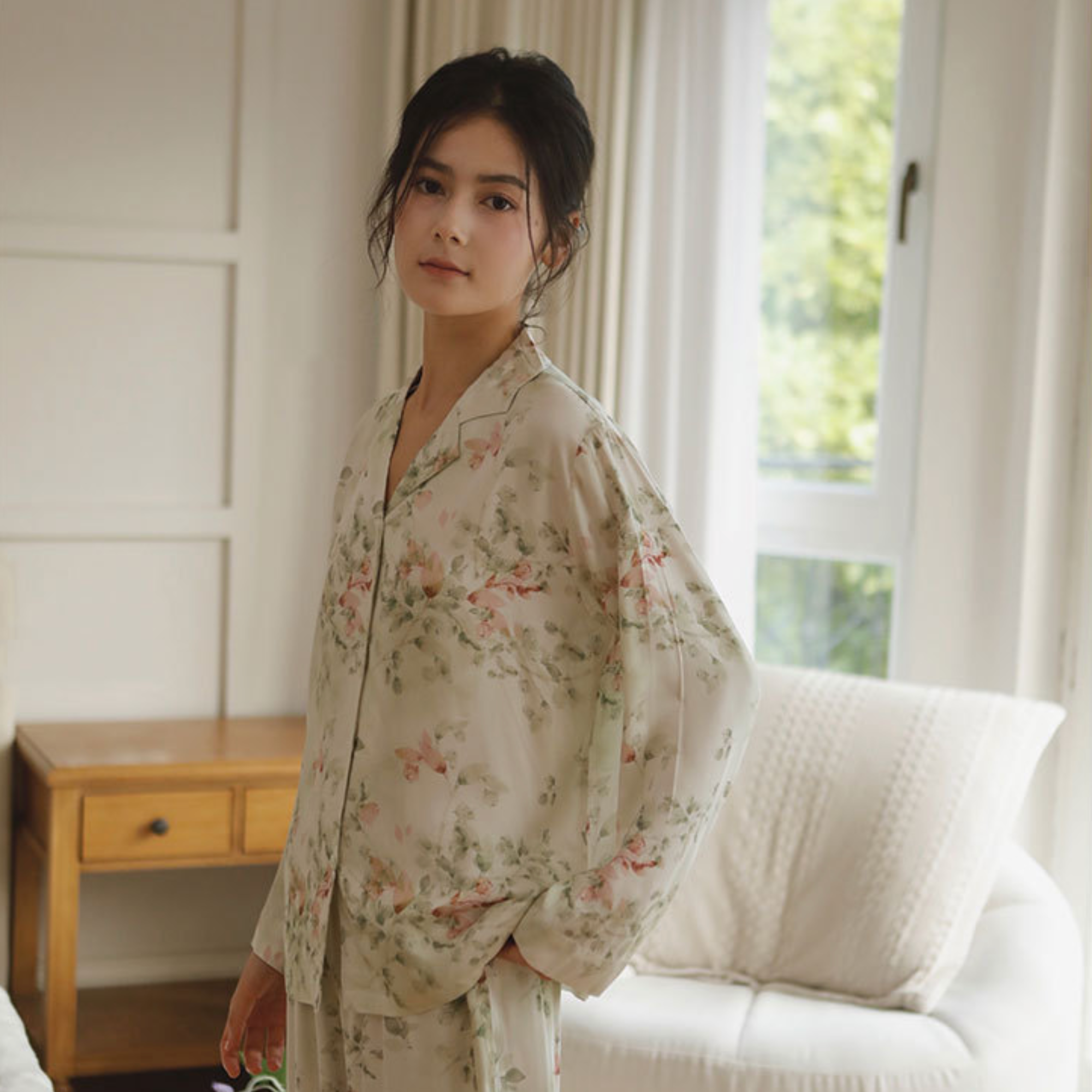 Floral Long Sleeve Pajama Set