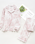 Soft Pink Toile Print Loungewear – Fall & Winter Cozy : L