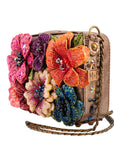 Fresh Picked Beaded Large Flowers Crossbody Handbag