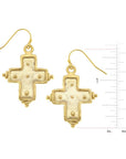 Gold Cross Earrings