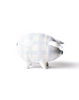 Blue Gingham Piggy Bank