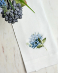 Hydrangea Towel - New: White (Blue)