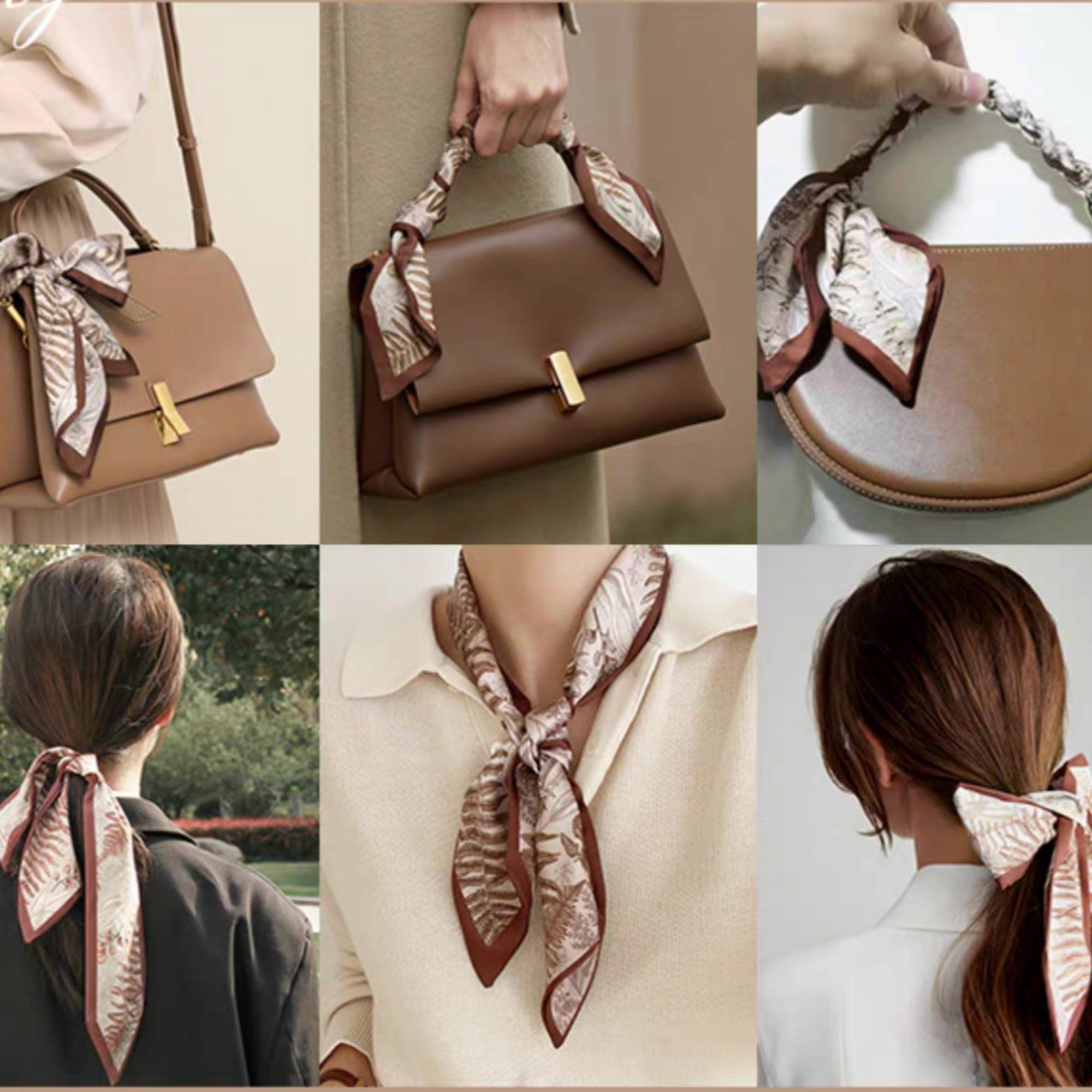Silk Twilly Scarf Neck Scarf for Handbag Accessory Women: BRF