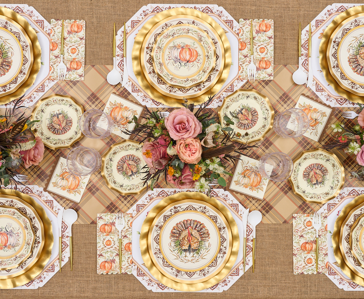 Turkey &amp; Gourds Guest Towels, 20pk