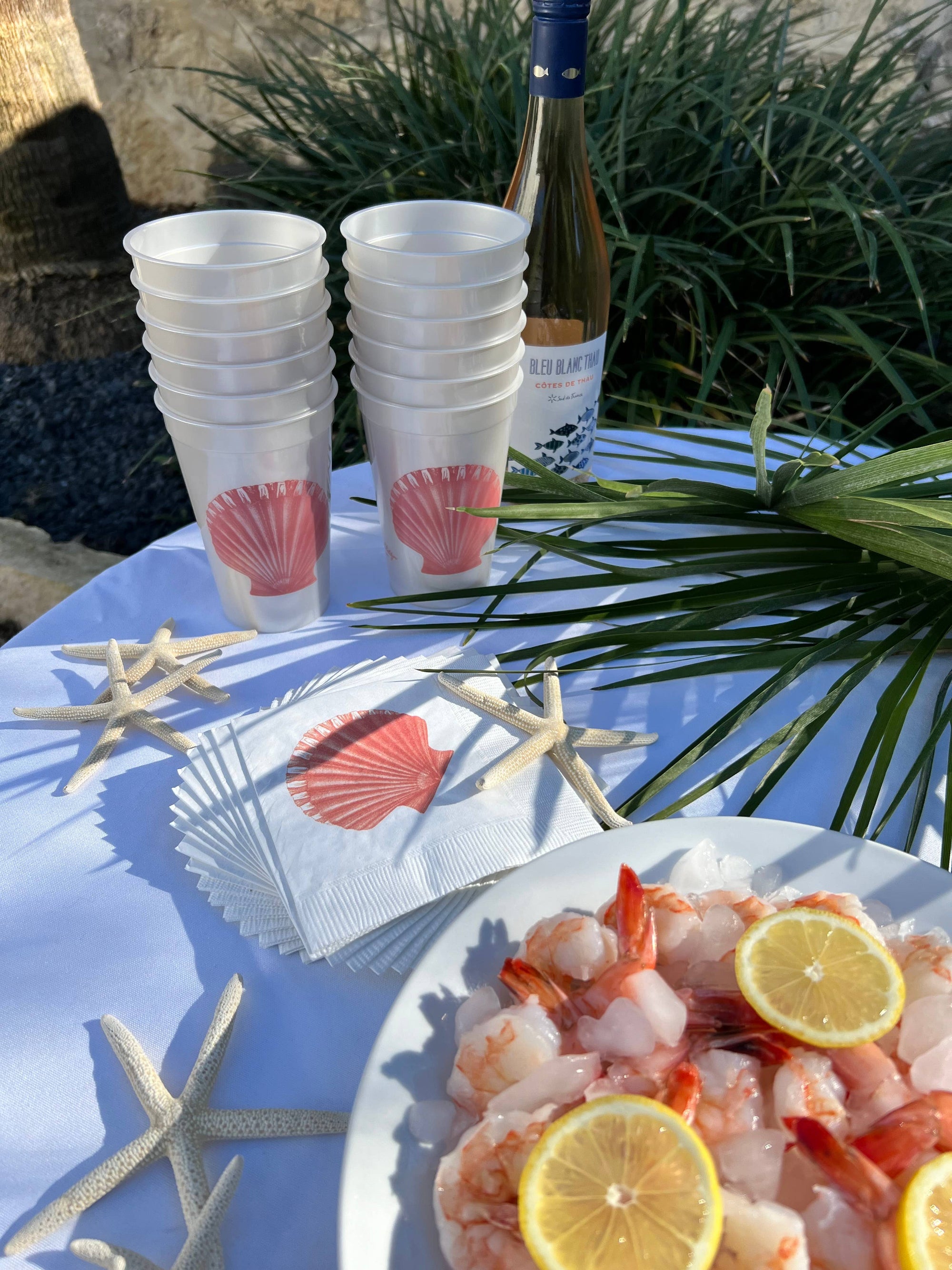 Scallop Beverage Napkins